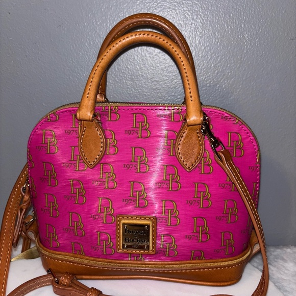 Dooney & Bourke Handbags - Dooney & Bourke Pink Monogram Satchel